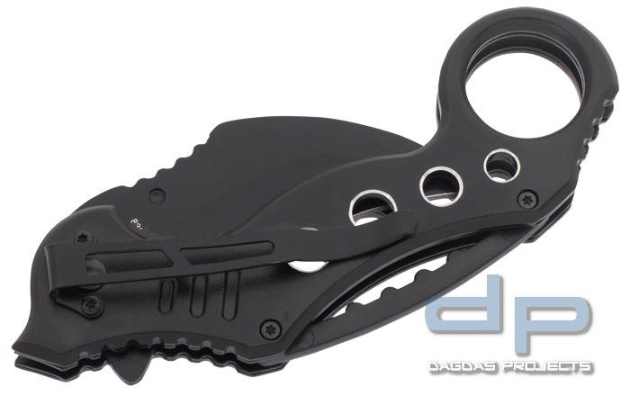 Haller Einhandmesser Karambit All Black