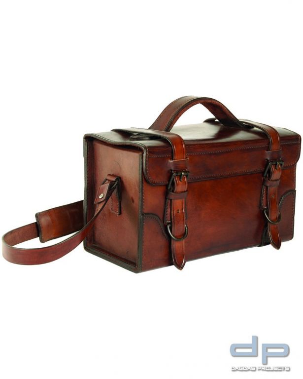 LEDERTASCHE M.TRAGEGURT BRAUN