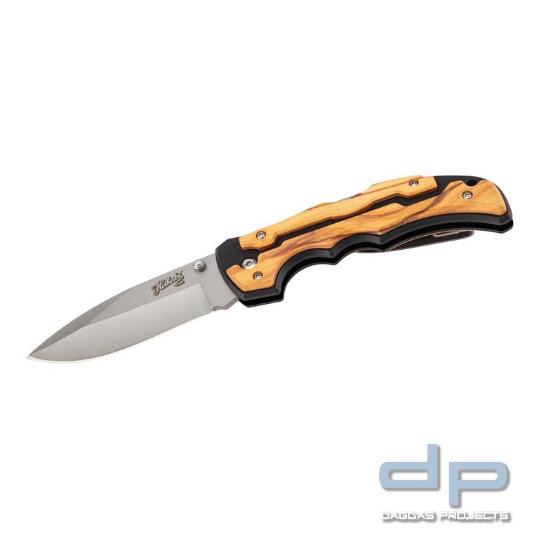 Modernes Einhandmesser G10 und Olivenholz