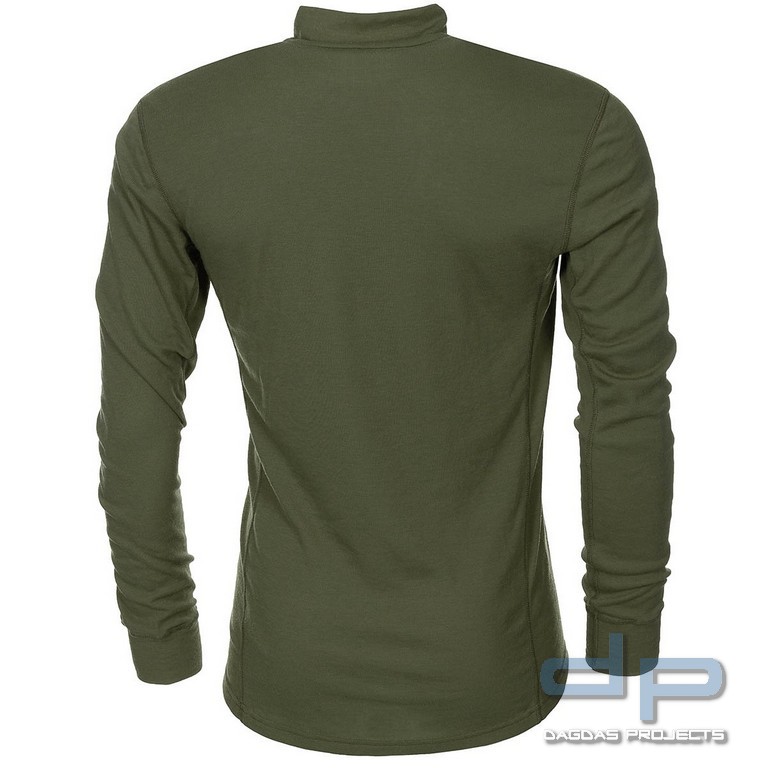 Holl. Unterhemd, "Odlo", langarm, oliv, mit RV, gebr. VPE 10