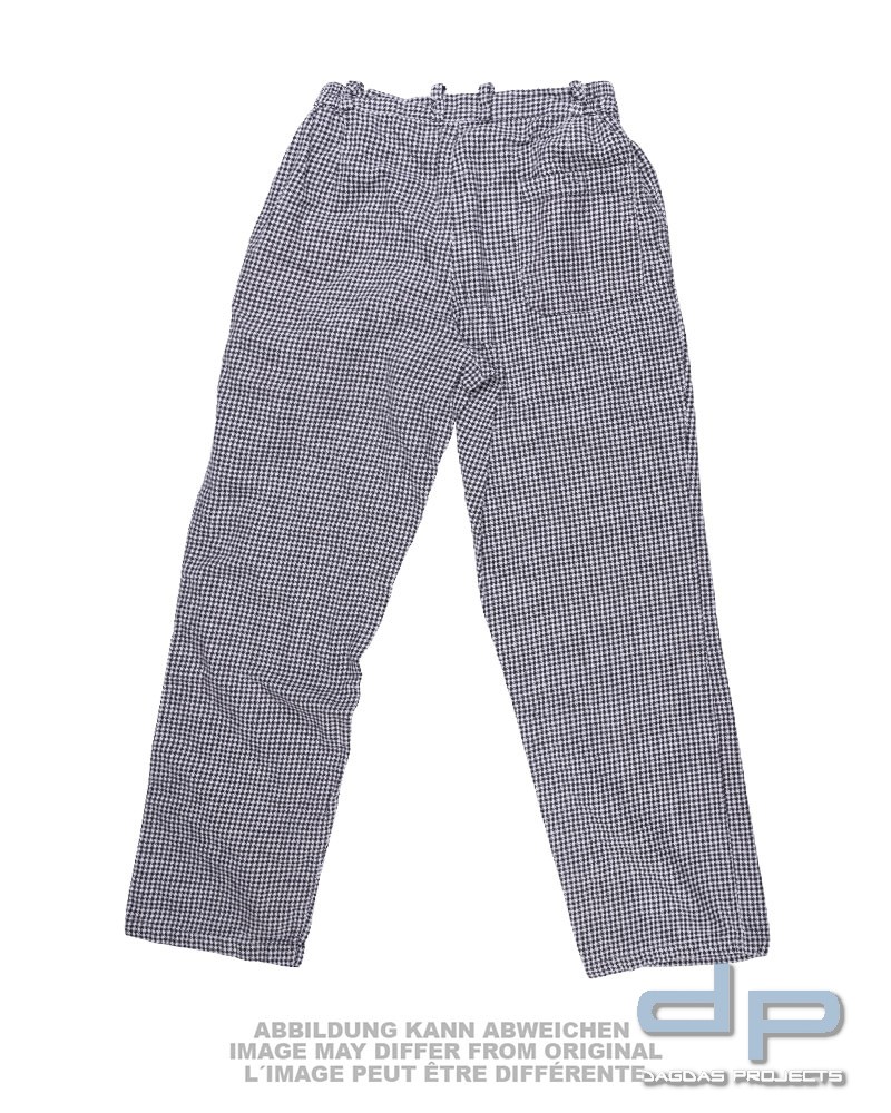 BW HOSE VERPFLEGUNGSPERSONAL KARIERT NEUW. VPE 5