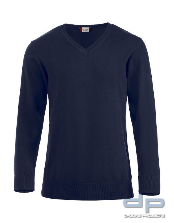 Herren Strickpullover V-Ausschnitt 100 % Baumwolle in verschiedenen Farben