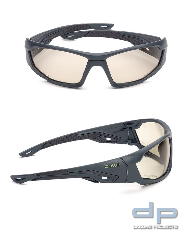 TACT.BRILLE BOLLÉ® ′MERCURO CSP′ GRAU/SCHWARZ 2 Stück
