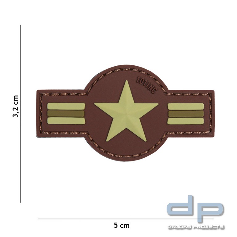 Emblem 3D PVC U.S. Air Force braun