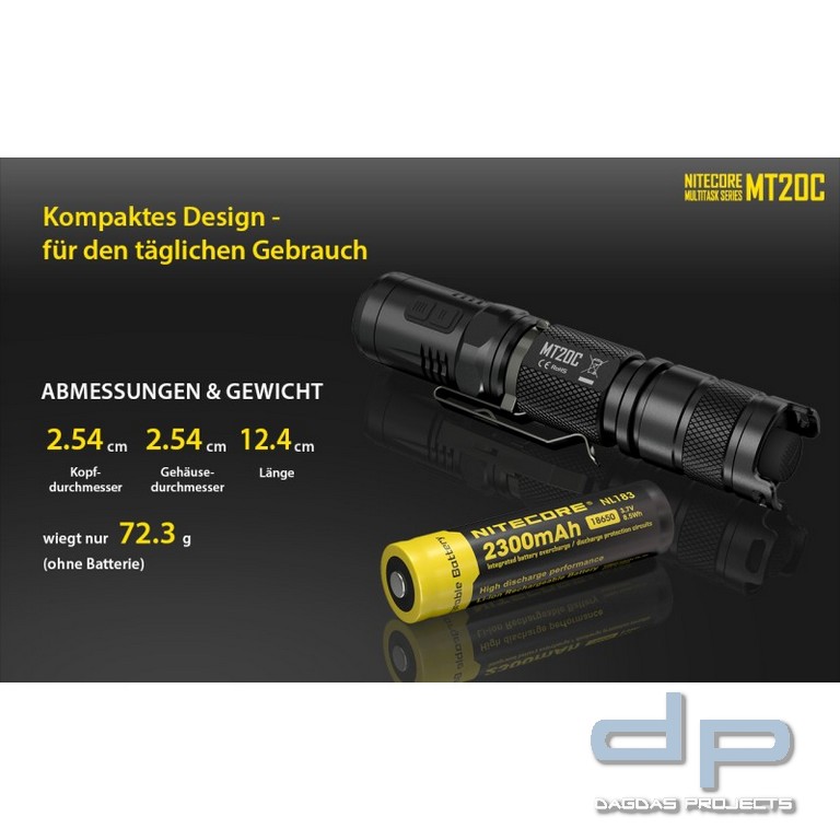 NiteCore® Taschenlampe "MT20C"