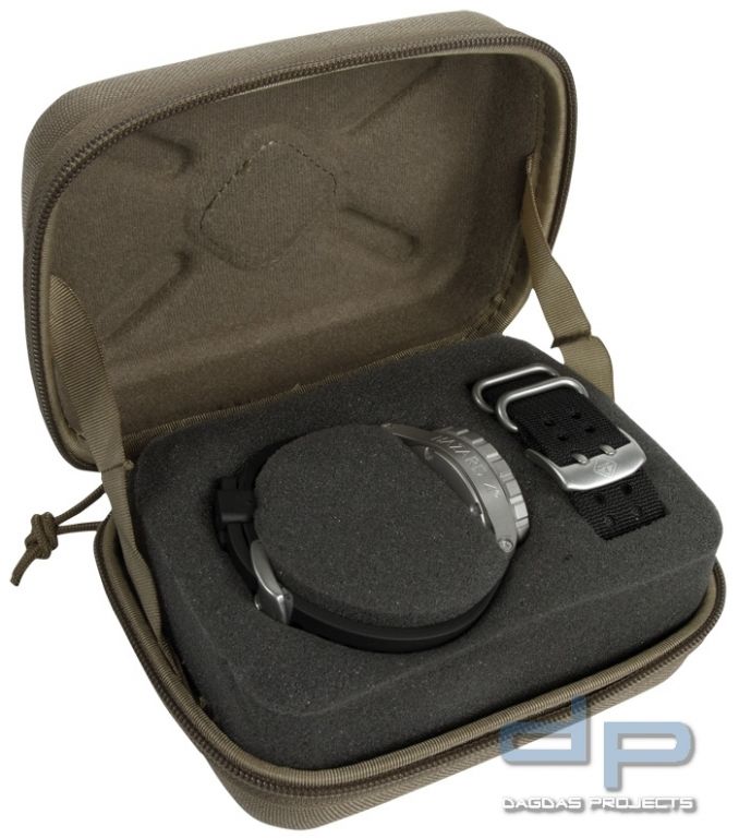 Hazard 4 Uhr Heavy Water Diver Weisses Zifferblatt Gelb/Grüne Leuchtpunkte