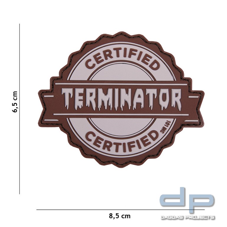 Emblem 3D PVC Terminator grau