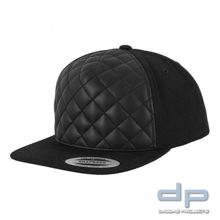 Diamond Quilted Snapback Cap
