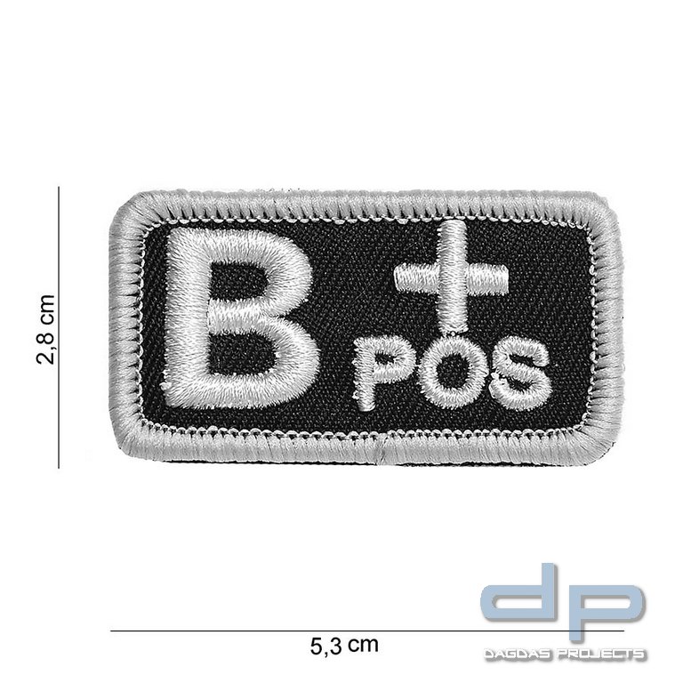 Emblem Blutgruppe B+Positiv schwarz