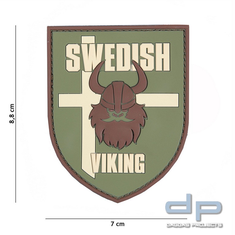 Emblem 3D PVC Swedish Viking grün