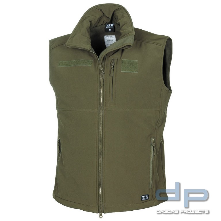 Soft Shell Weste, "Allround", oliv