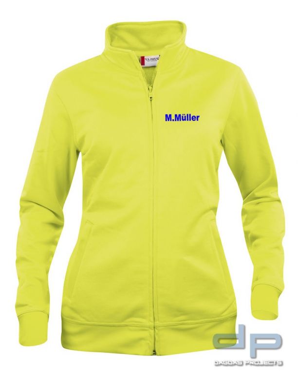 Damen Sweat Jacke Behörde mit Wunschaufdruck in verschiedenen Farben