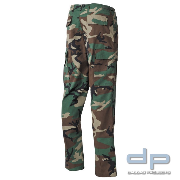 US Kampfhose, BDU, Rip Stop, woodland