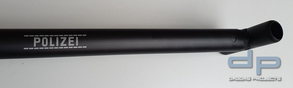 Polizei-Schaufel aluminium, teleskopartig verstellbar inkl. Gravur