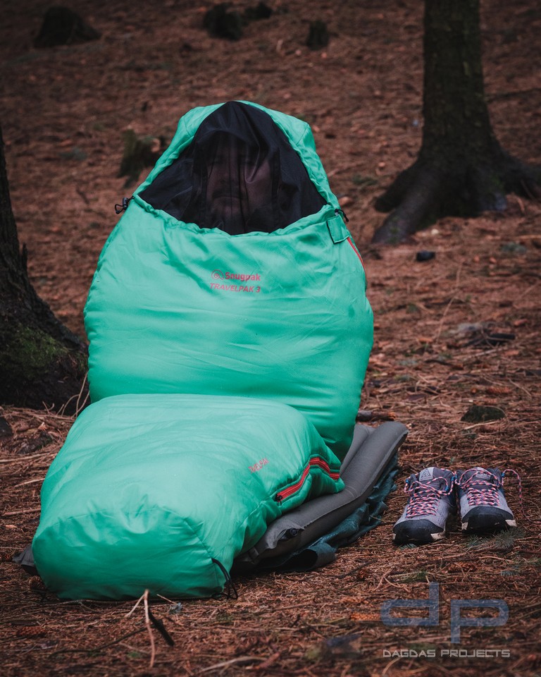 SNUGPAK SCHLAFSACK TRAVELPAK 3 EMERALD GREEN