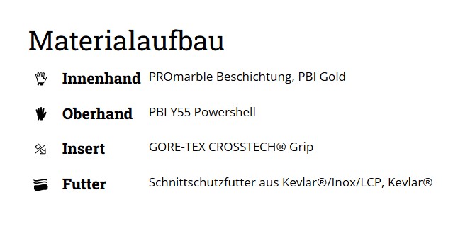 Eska Feuerwehrhandschuhe SIGA PBI-E 5F PLUS Strickbund
