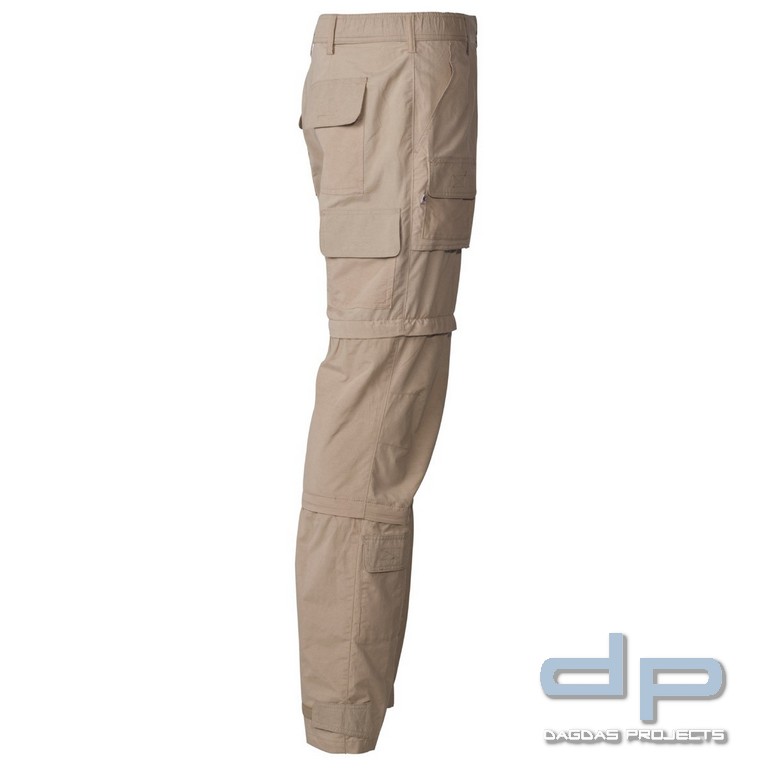 Multifunktion Hose, khaki, Microfaser, mit Seitentaschen