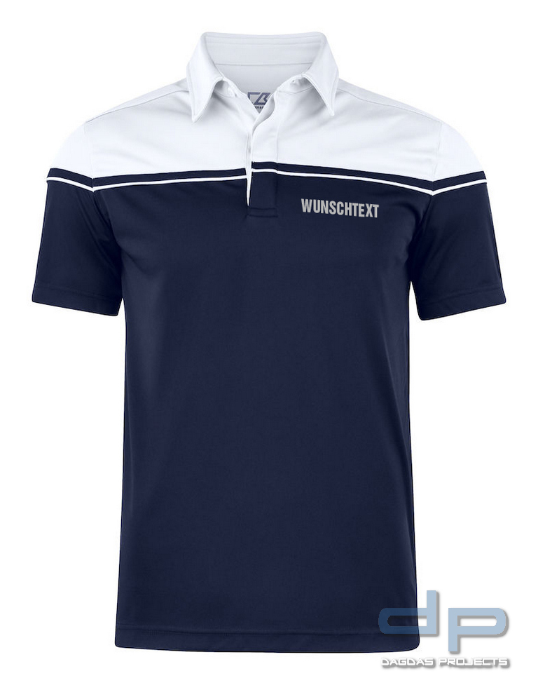 Behörden Polo Men Farbe: Dark Navy/ White Größe: L mit Aufdruck nach Wunsch auf Brust und Rücken
