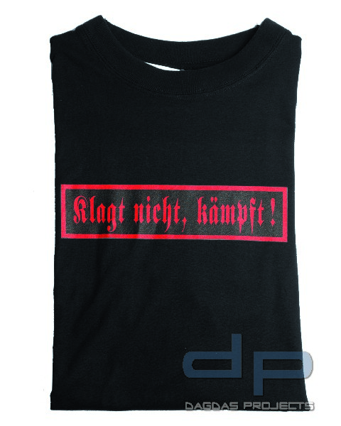 T-SHIRT SCHWARZ M.DRUCK KLAGT NICHT... VPE 3
