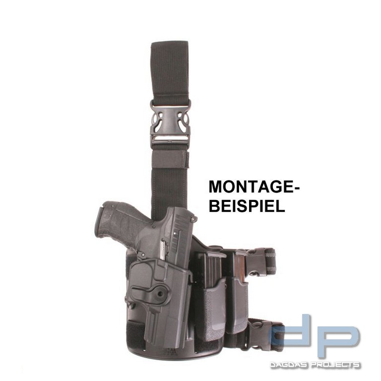 Holsterplatte komplett schwarz, BL 65mm