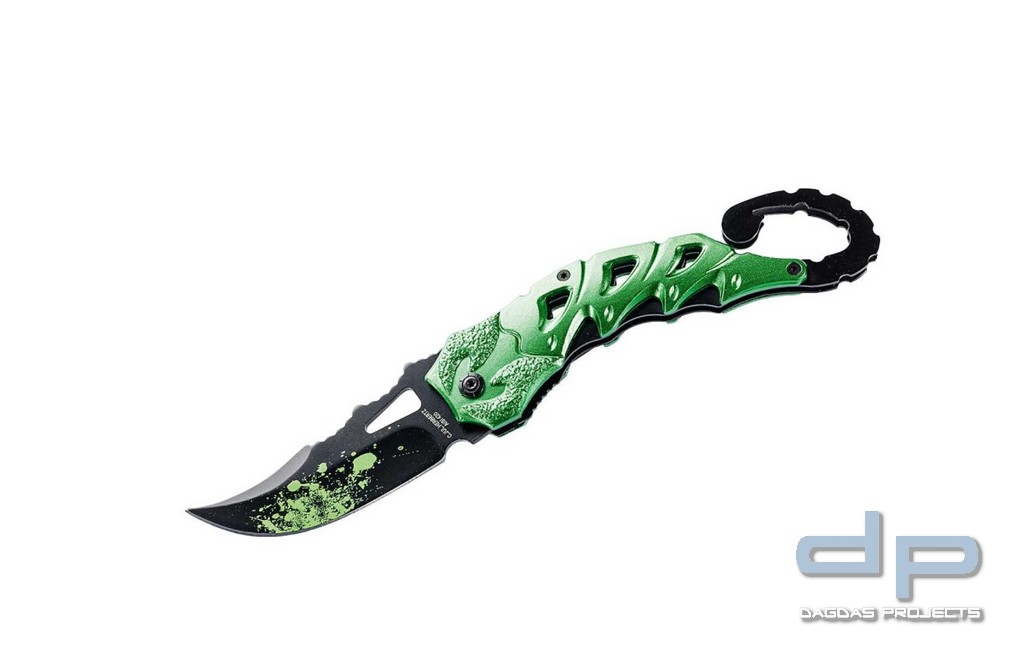 Karambit-Einhandmesser  in Form eines stilisierten Skorpions