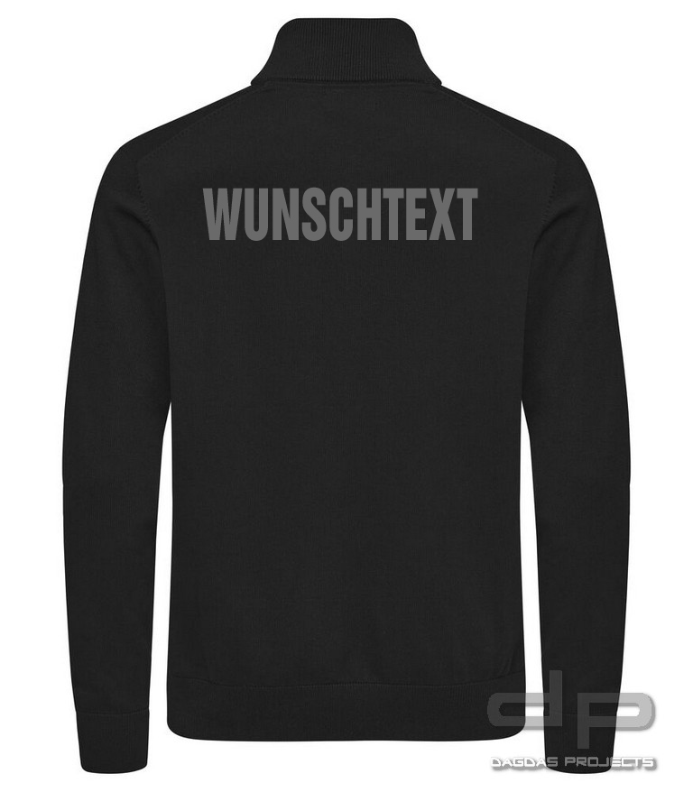 Oakville Half Zip Sweater Men in verschiedenen Farben mit Wunschaufdruck auf Brust und Rücken