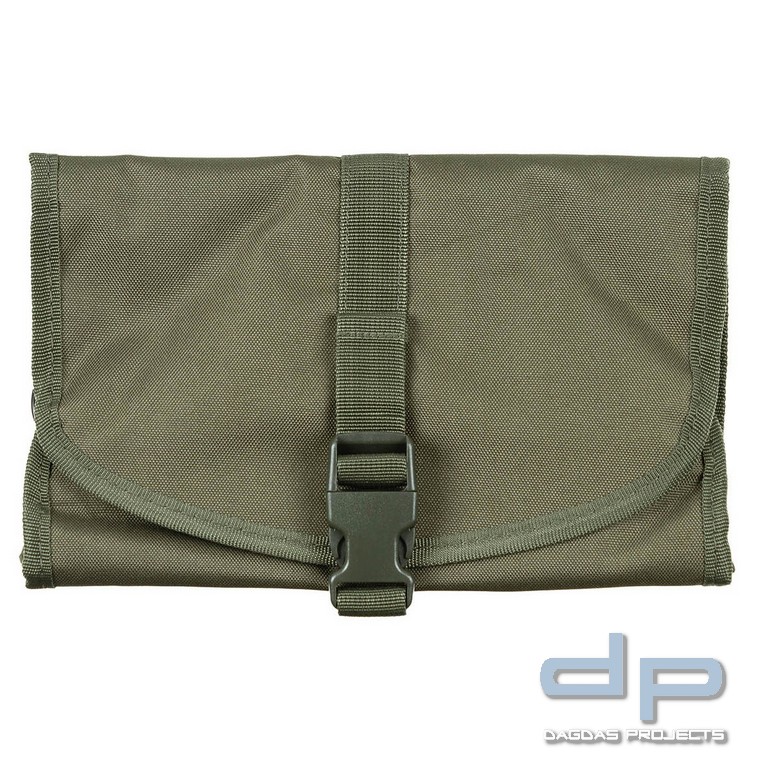 Waschzeugtasche, oliv, div. Taschen, rollbar