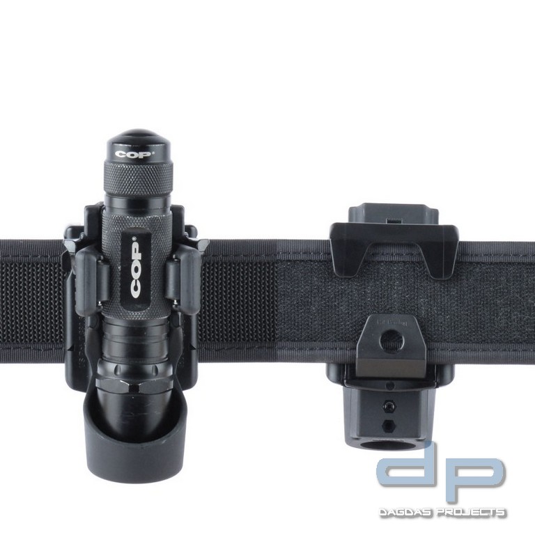 Taschenlampen Holster ESP® "LHU04", verstellbare Gürtelklammer 360° drehbar