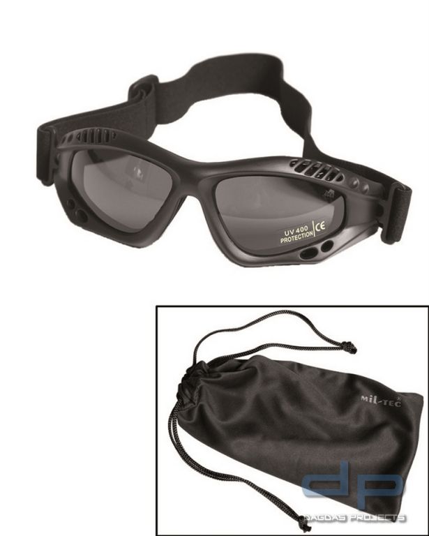 COMMANDO BRILLE AIR PRO SCHWARZ SMOKE 2 Stück