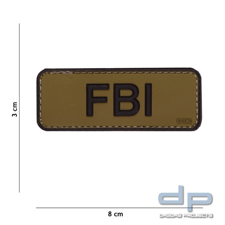 Emblem 3D PVC FBI grün/schwarz