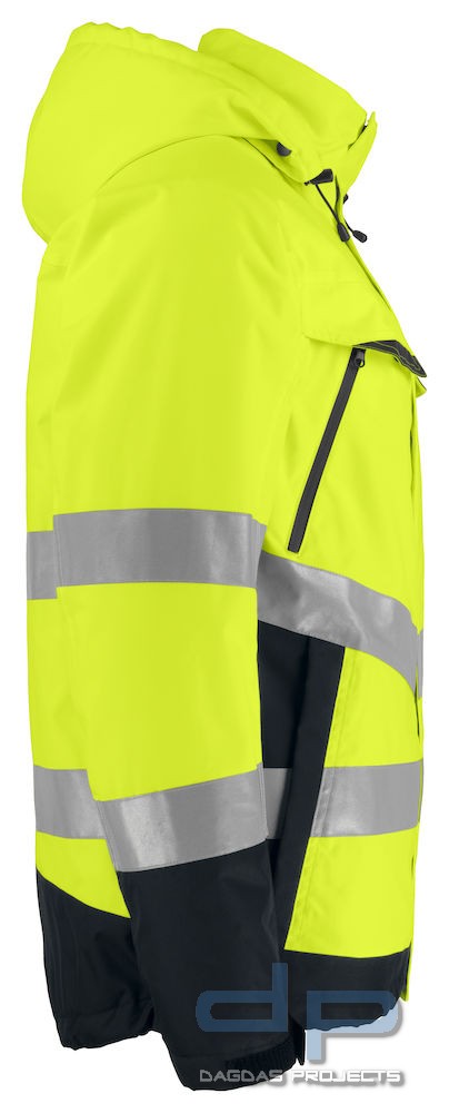 Gefütterte Funktionsjacke EN ISO 20471 Klasse 3 ProJob Farbe: Schwarz-Gelb  Größe: M