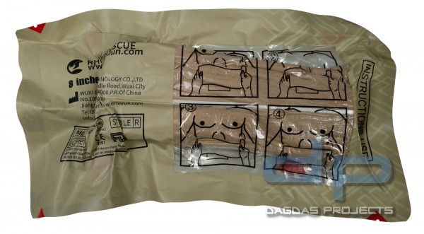 RHINO RESCUE EMERGENCY BANDAGE 8 INCHES SAND