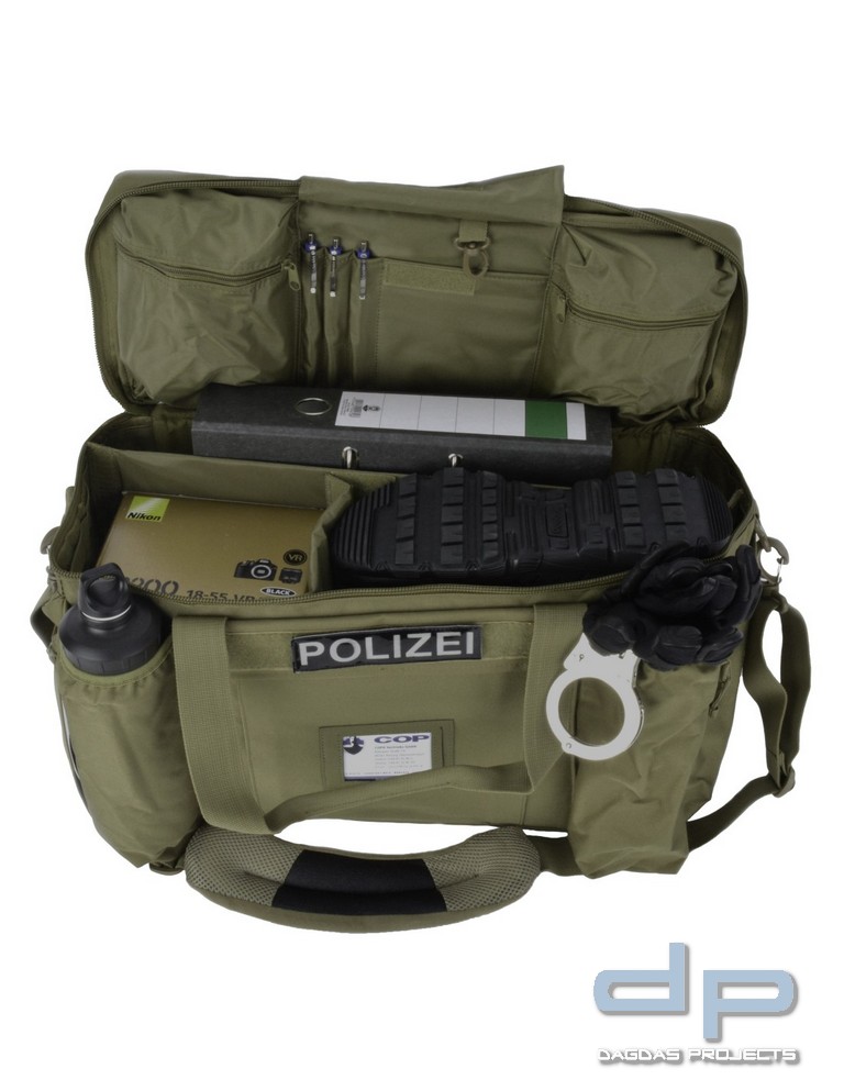 COP® 903 Ausrüstungstasche (43 Liter), inkl. großer Aufschrift POLIZEI in Oliv