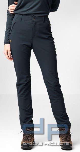 FJÄLLRÄVEN ABISKO STRETCH WINTER WOMENS TREKKINGHOSE IN OLIV UND SCHWARZ