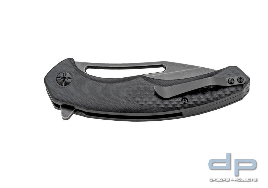 Einhandmesser G10 mit einem attraktiven Black Stone Wash Finish