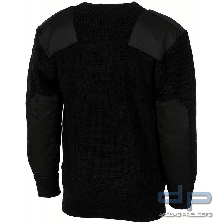 BW Pullover, mit Brusttasche, schwarz
