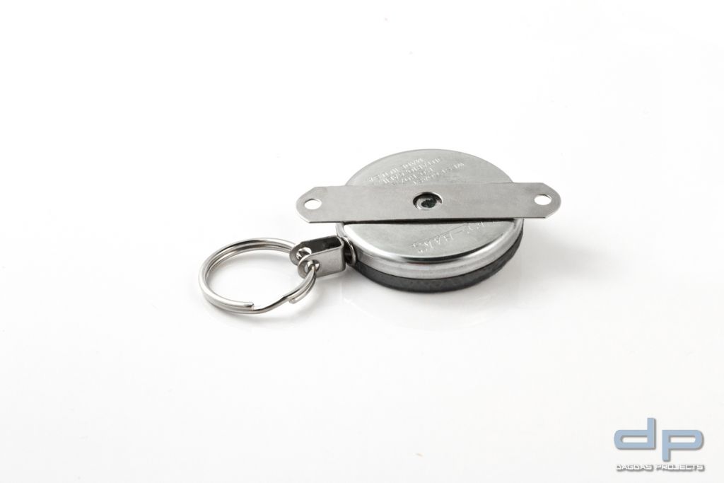 KEY-BAK, Leiste mit 2 Löchern + Kevlarseil 120 cm schwarz