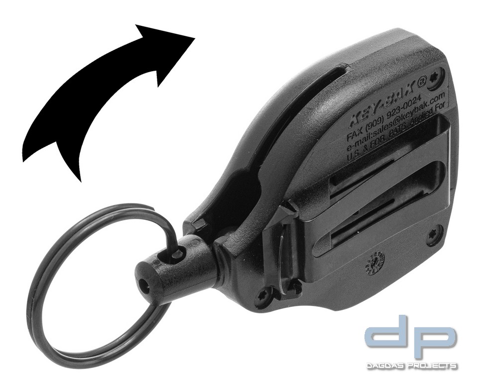 KEY-BAK XXL/ Super 48 Heavy Duty Schlüsselrolle mit KEVLAR-Seil schwarz