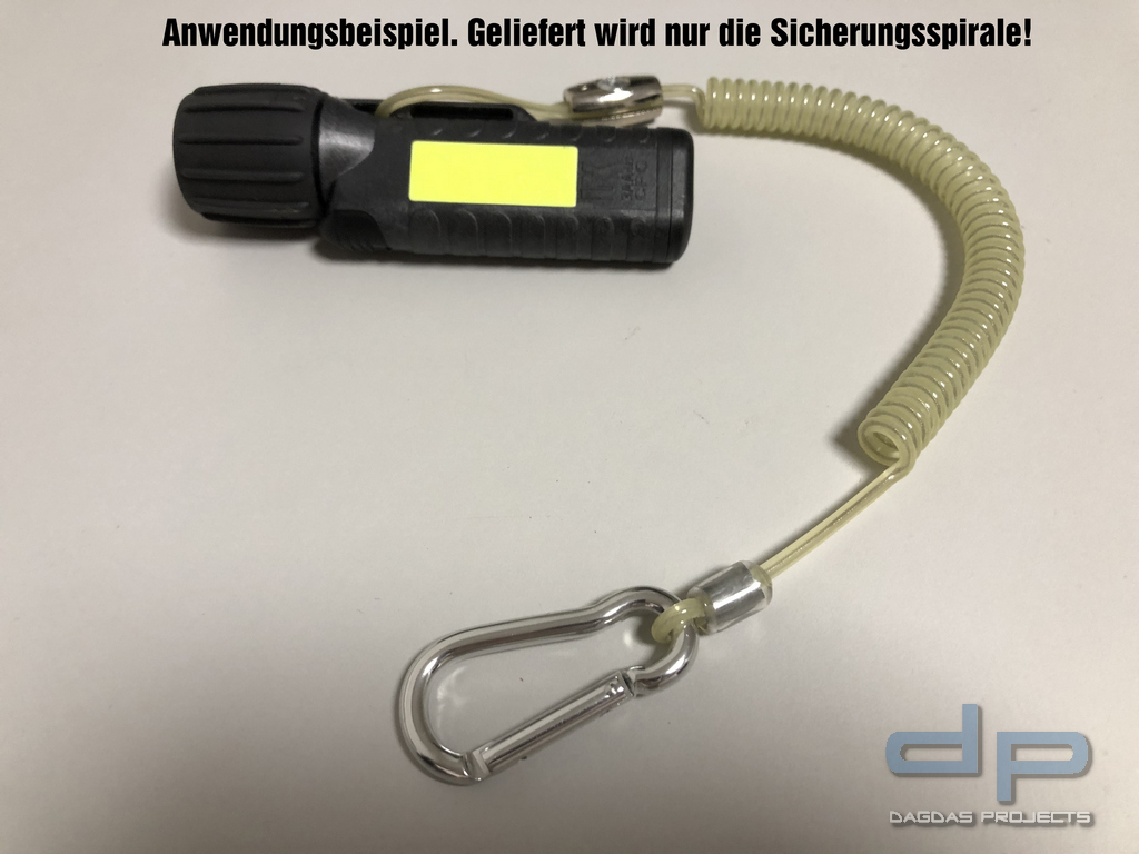 dp Sicherungsspirale zur Sicherung von Wertgegenständen Nachleuchtend