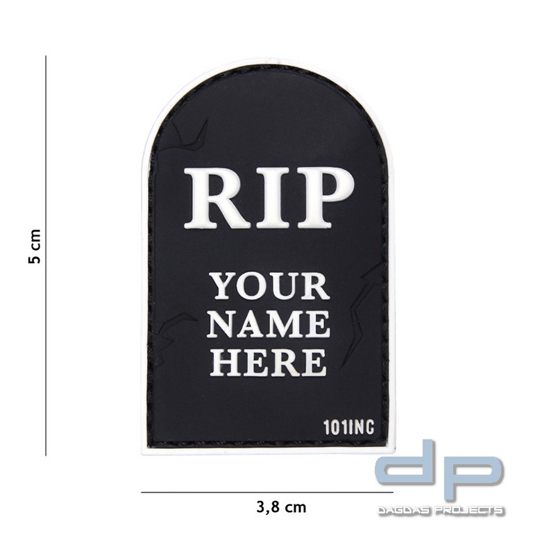 Emblem 3D PVC RIP schwarz
