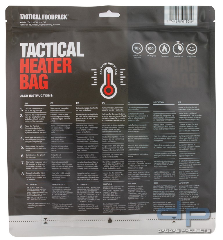 TACTICAL FOODPACK - TACTICAL HEATER BAG