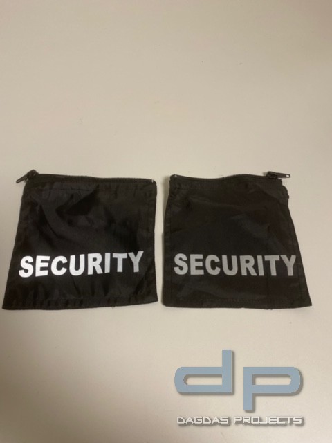 Brustpatches ''SECURITY'' mit Standard Reißverschluss in Navy und Schwarz