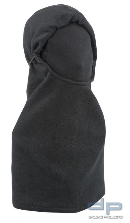 Kopfhaube Lang Polar Fleece Farbe: Schwarz