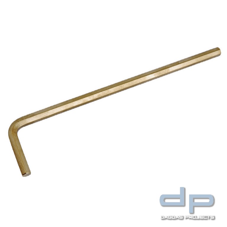 Stiftschlüssel funkenfrei, 6-kant, lange Ausführung, 4,0 mm, Länge 142 mm