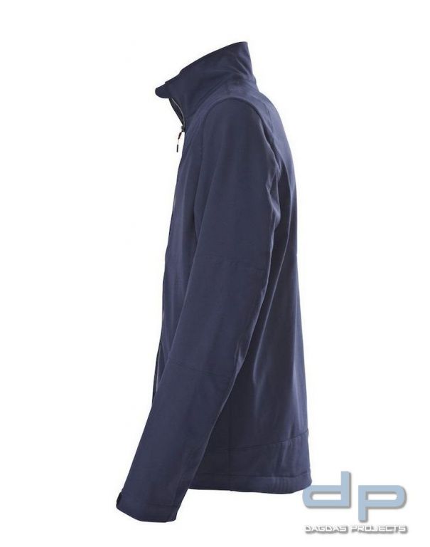 Trial Softshelljacke mit reflektierend sibernem Aufdruck in Navy Größe: L