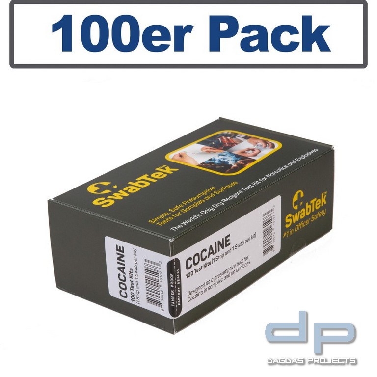 SWABTEKTM Substanz-Wischtest Kokain, Crack 100er Pack