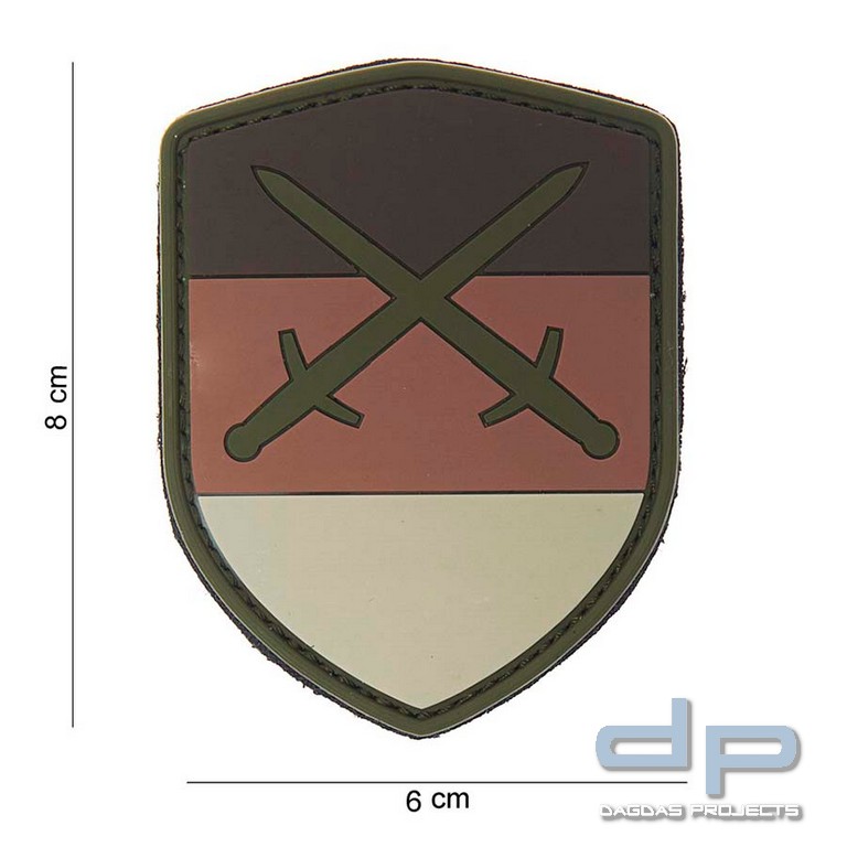 Emblem 3D PVC Schild Deutsch desert Schwert