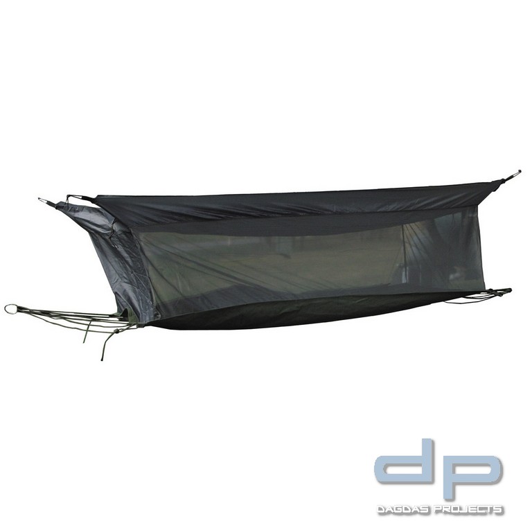 Hängematte, "Jungle",mit Dach, Moskitonetz, oliv