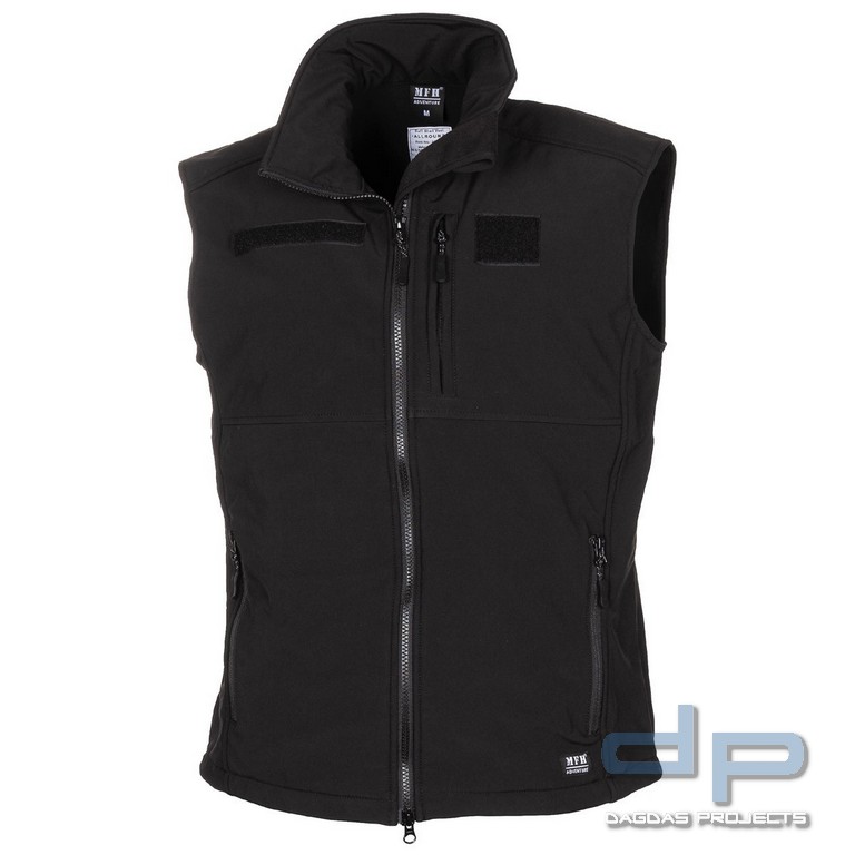 Soft Shell Weste, "Allround", schwarz