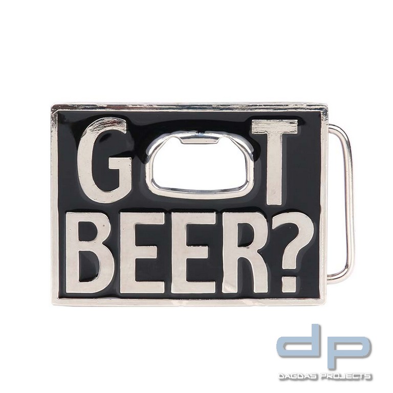 Buckle "got beer" mit Flaschenöffner